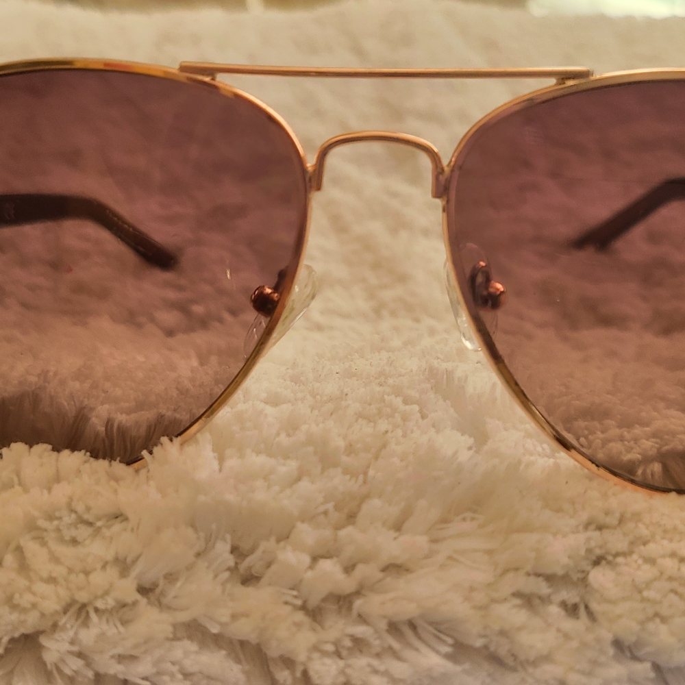 Reaction Kenneth Cole Gold Aviator Sunglasses